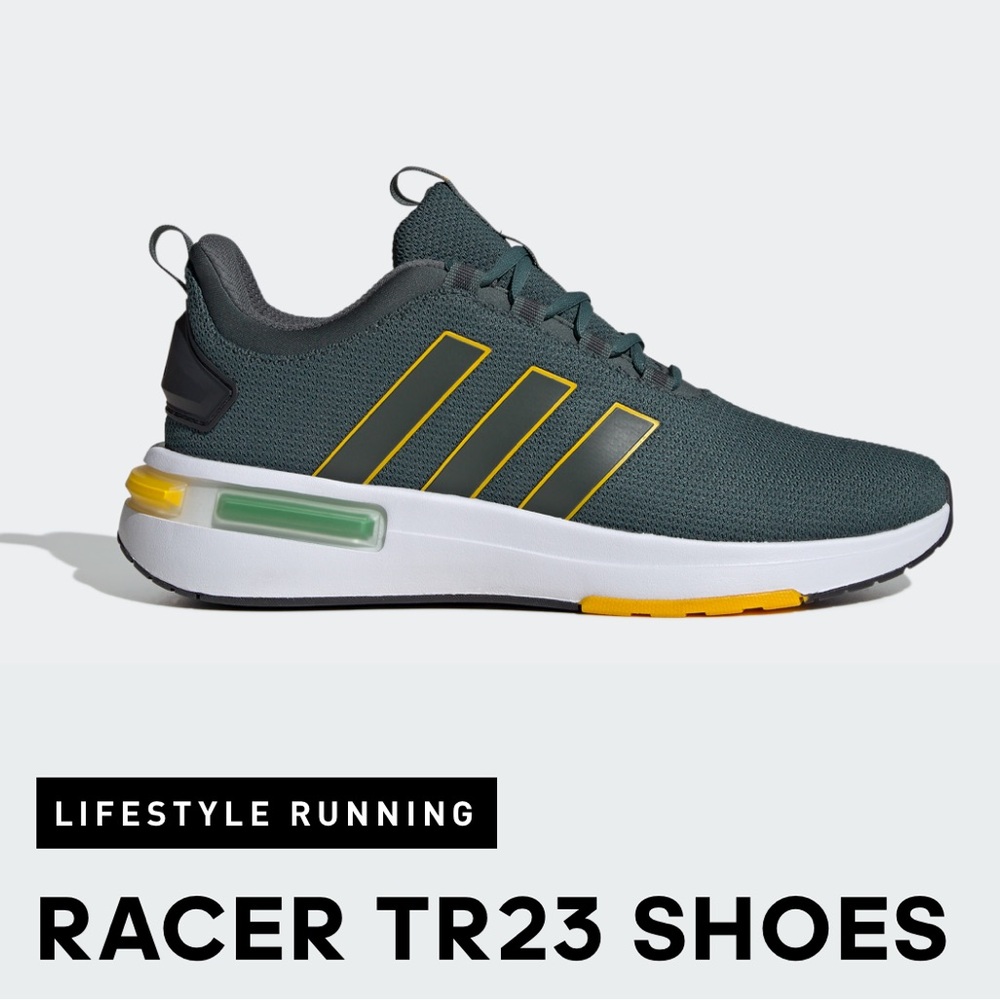 Men’s Adidas Racer TR23 Olive Green/White Sneakers
Size 12. - Picture 12 of 12